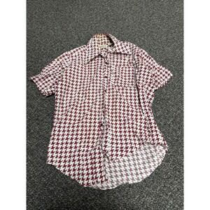 True Vintage 1960s Cambridge Button Up Shirt Patterned All Over Print Medium